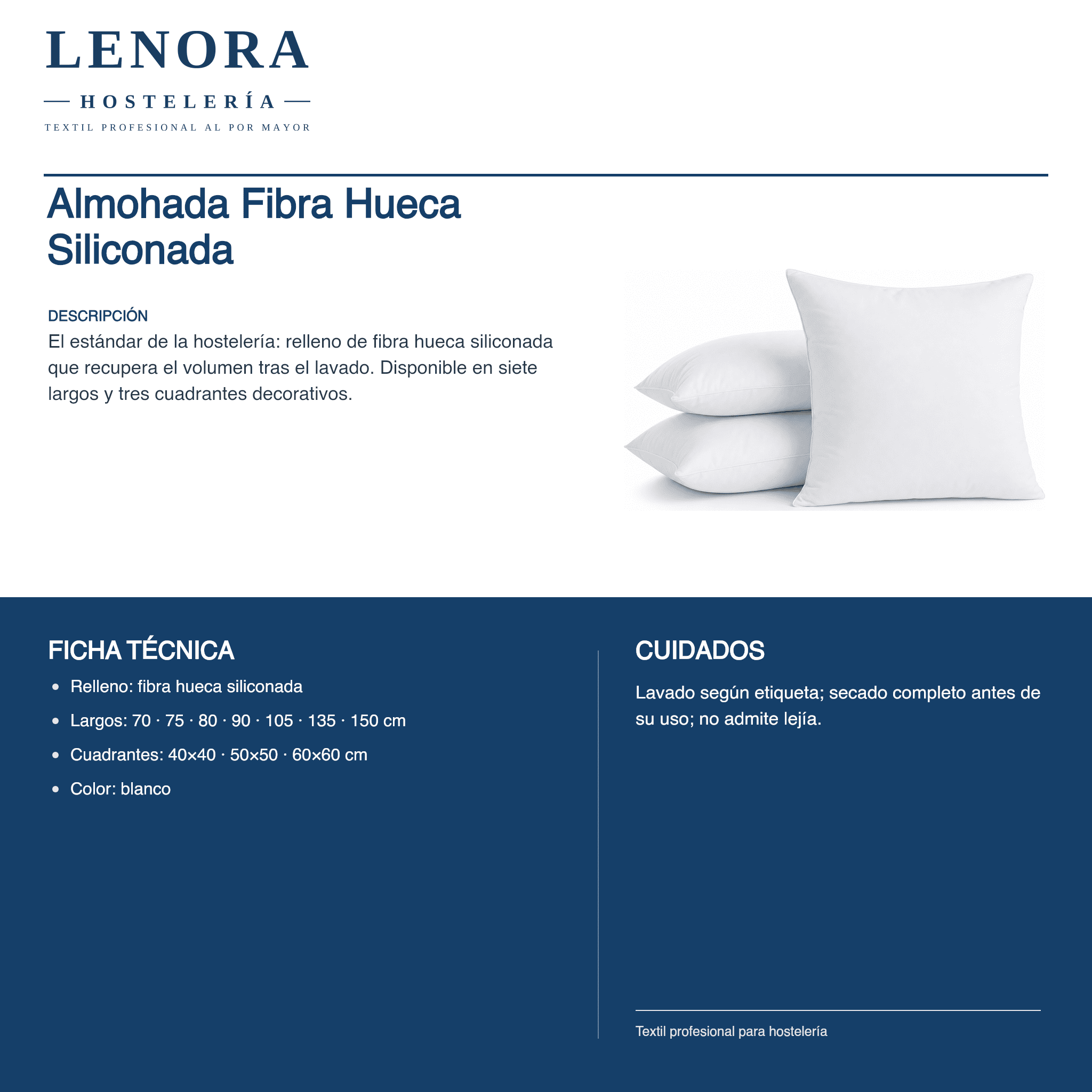 Almohada Fibra Hueca Siliconada