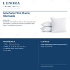 Ficha técnica de la almohada de fibra hueca siliconada: medidas y cuidados