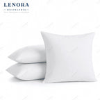 Almohadas blancas de fibra hueca siliconada apiladas