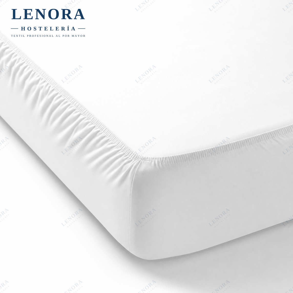 Protector de colchón Tencel blanco ajustado sobre el colchón
