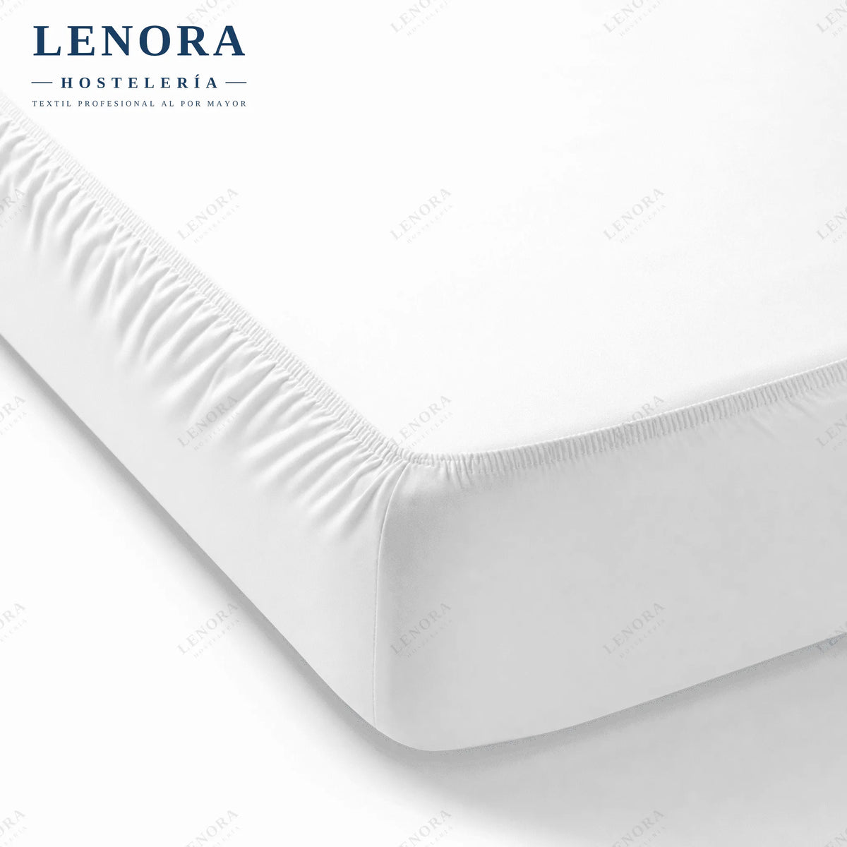 Protector de colchón Tencel blanco ajustado sobre el colchón