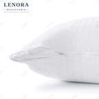 Funda de almohada de cutí blanca con cremallera lateral