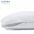 Funda de almohada Tencel blanca con cremallera lateral