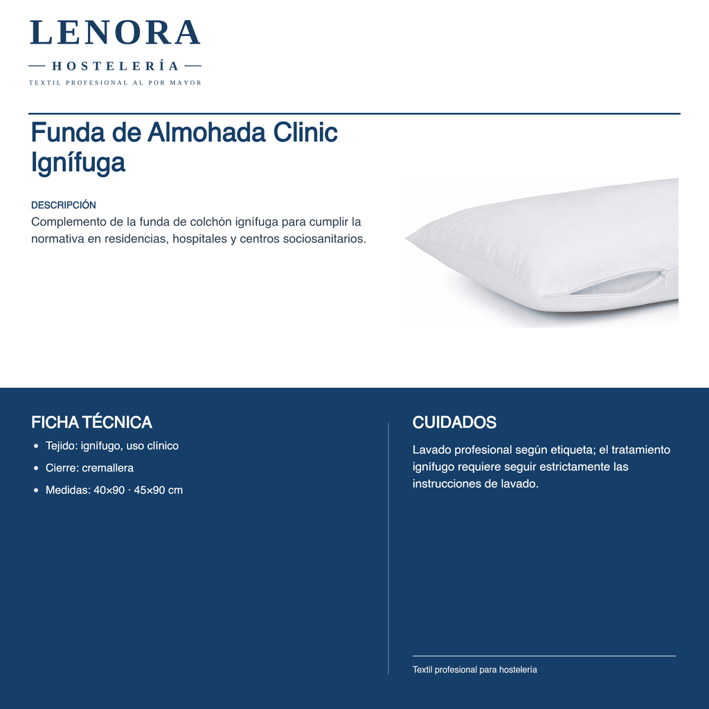 Funda de Almohada Clinic Ignífuga