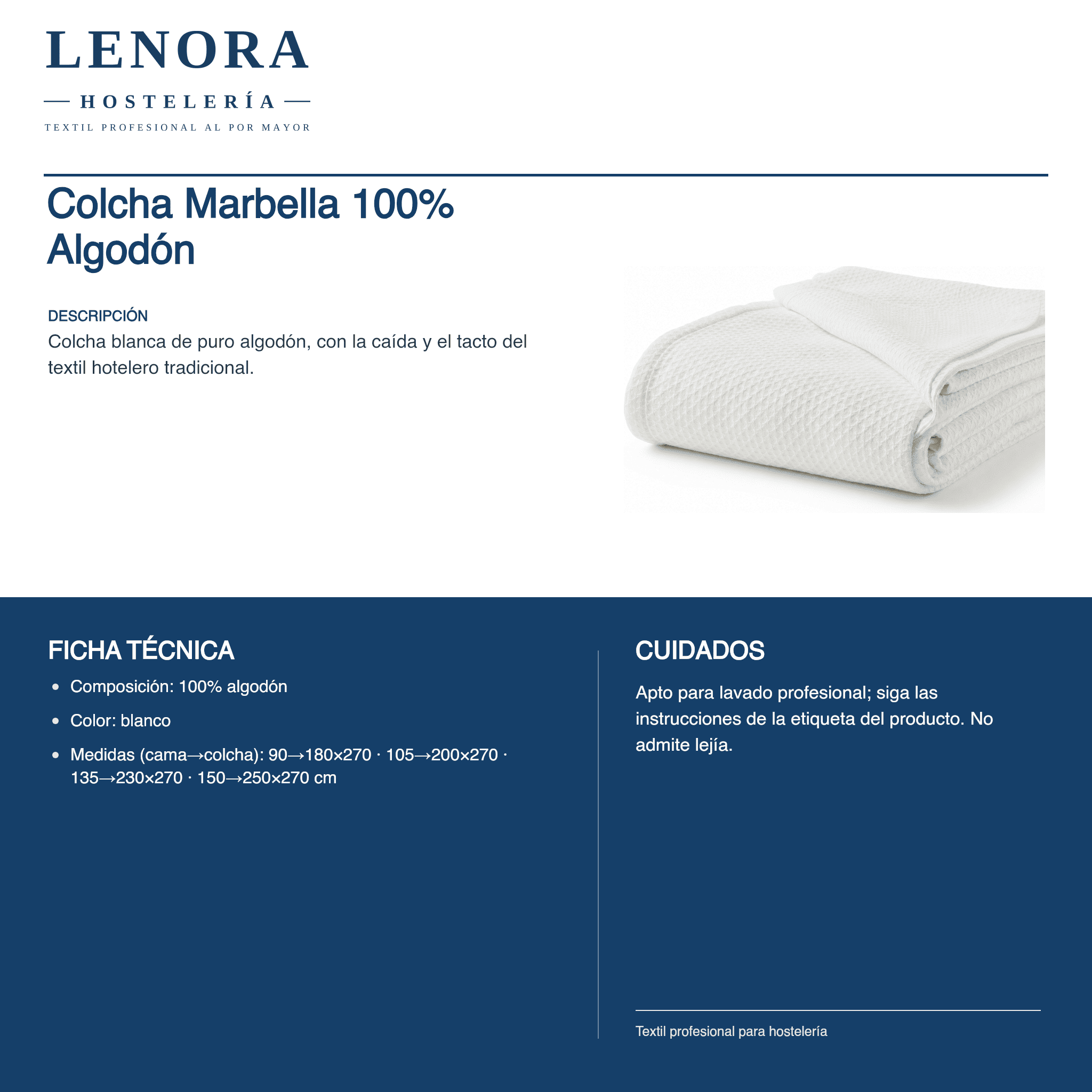 Colcha Marbella 100% Algodón