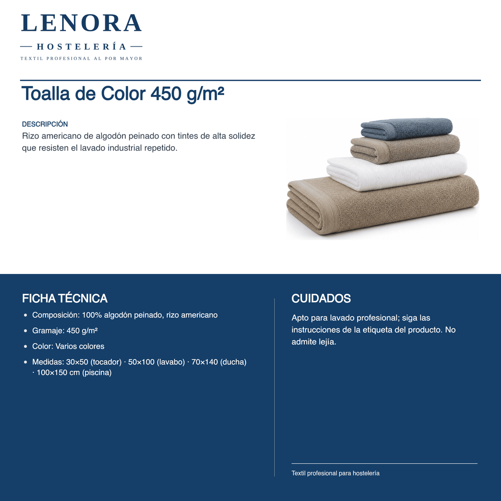 Toalla de Color 450 g/m²