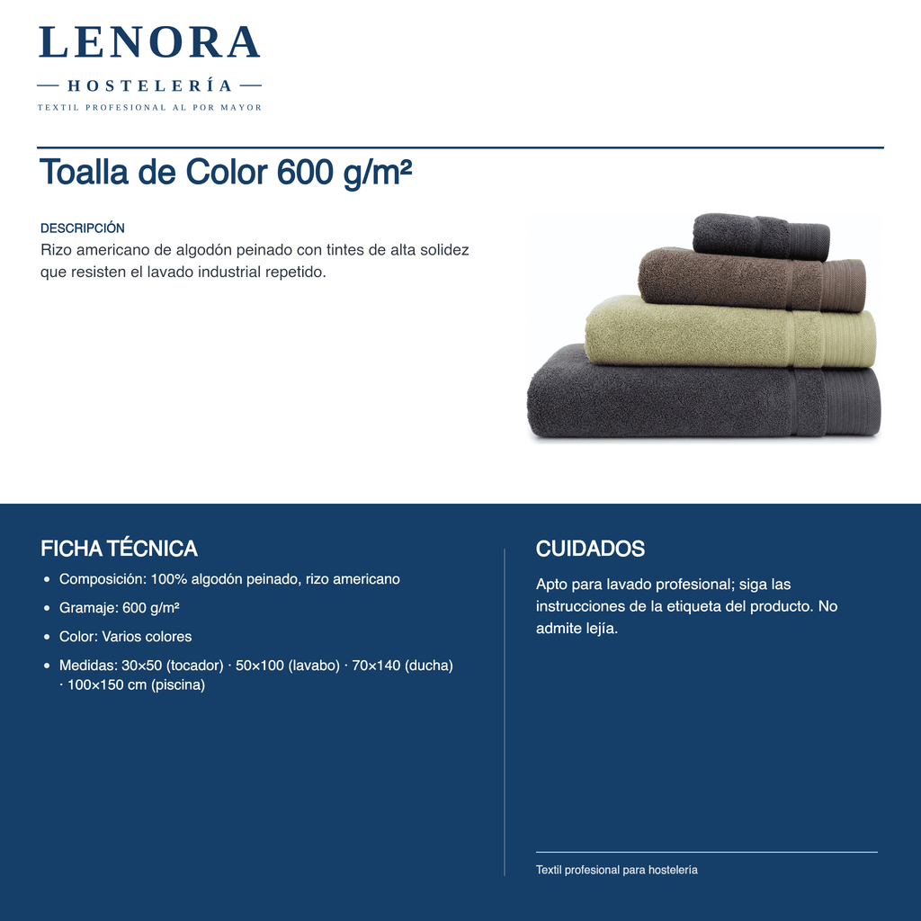 Toalla de Color 600 g/m²