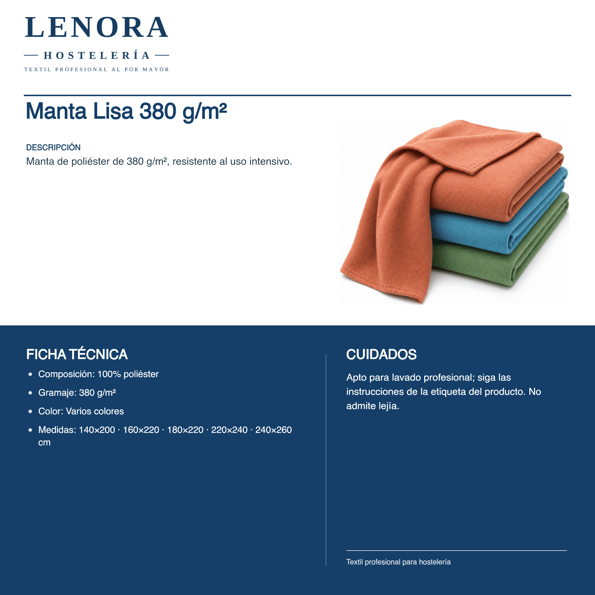 Manta Lisa 380 g/m²