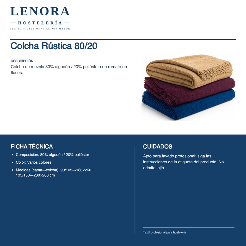Colcha Rústica 80/20