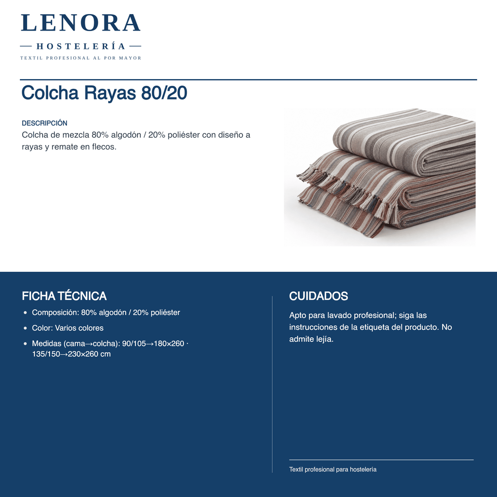 Colcha Rayas 80/20