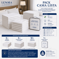 Pack Cama Lista con sábanas, fundas de almohada y protector por habitación