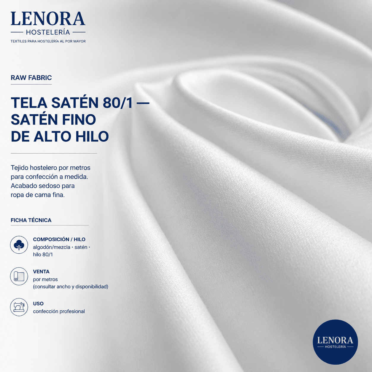 Tela satén 80/1