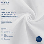 Ficha técnica de la tela voile 60/1, tejido ligero y semitransparente