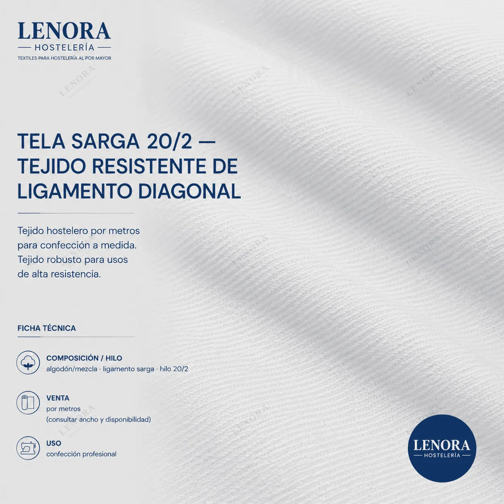 Ficha técnica de la tela sarga 20/2, tejido resistente de ligamento diagonal