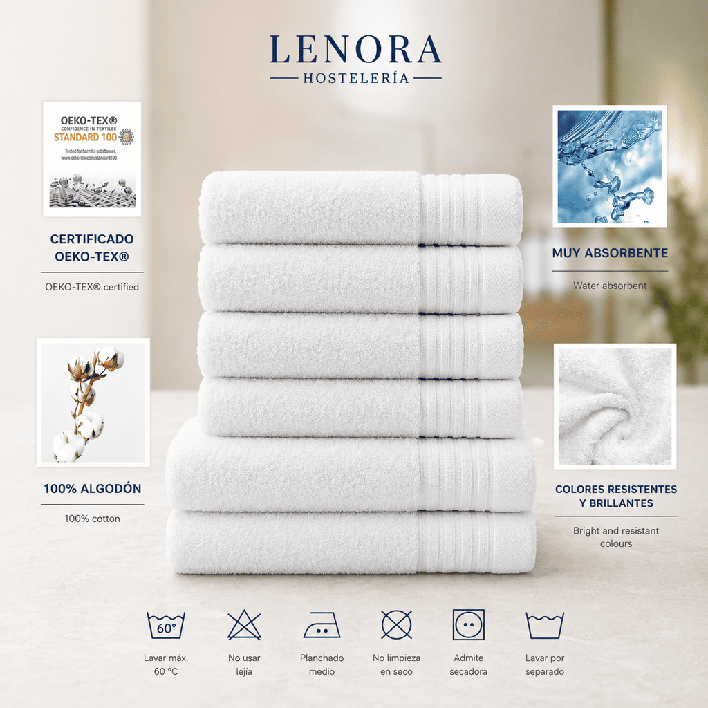 Toalla Cenefa Líneas 600 g/m²