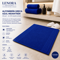 Ficha técnica del alfombrín de greca azul Idanthren 650 g/m² en algodón peinado