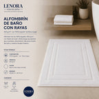 Ficha técnica del alfombrín de baño con rayas 650 g/m²