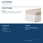 Ficha técnica del cubre canapé: composición, colores y medidas