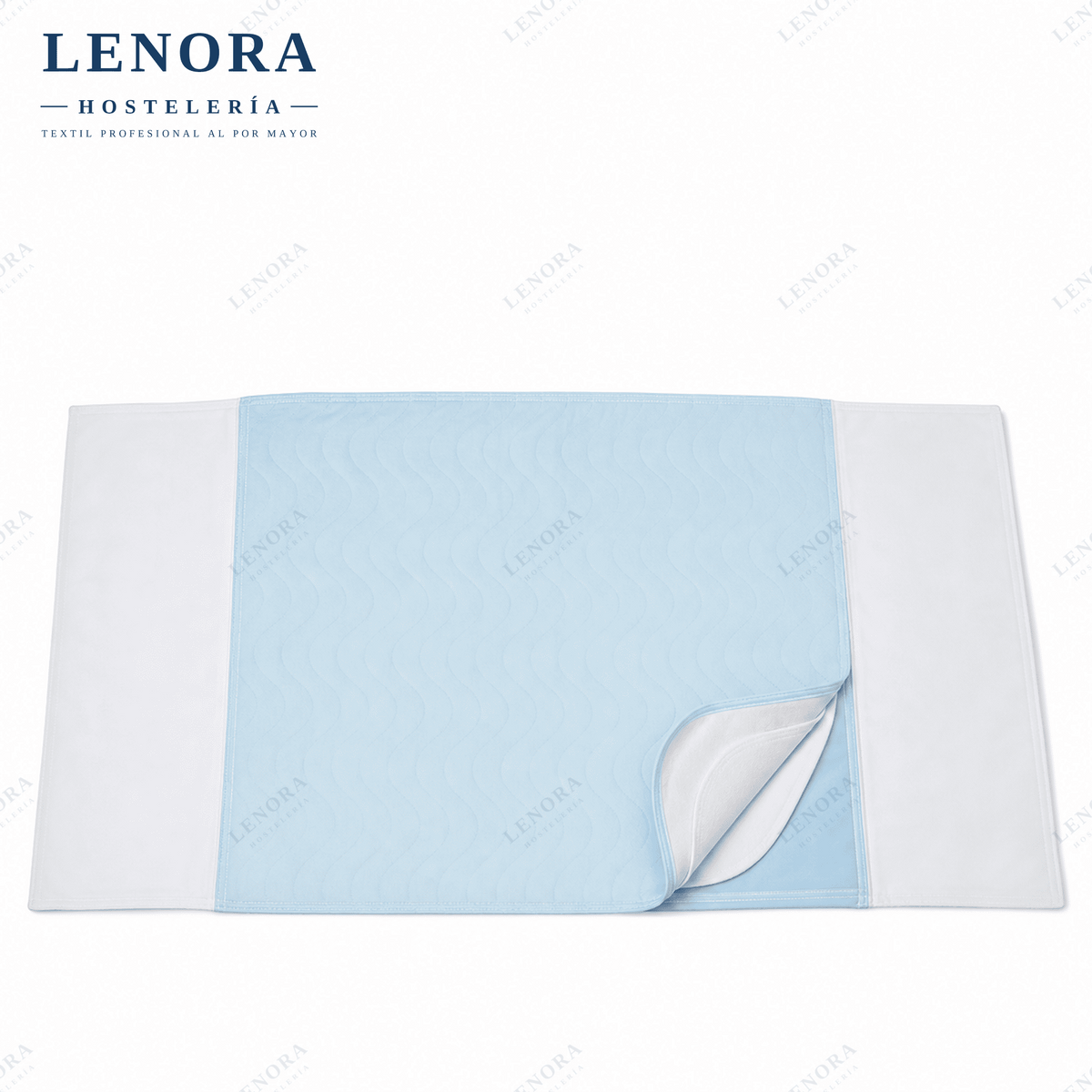 Empapador reutilizable azul con alas para protección de cama