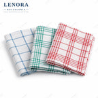 Paños de cocina profesionales a cuadros en azul, verde y rojo