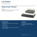 Ficha técnica de la toalla de color 700 g/m² en algodón egipcio premium