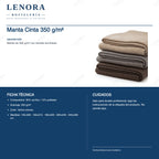 Ficha técnica de la manta de cinta 350 g/m²: composición, colores y medidas